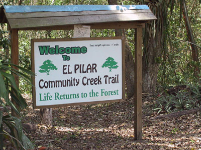 Start of the Community Creek Trail